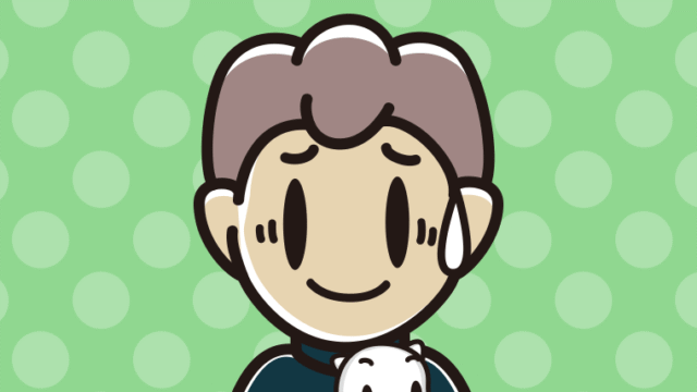 猫を抱いて苦笑いする男子中学生のイラスト【色、背景あり】PNG