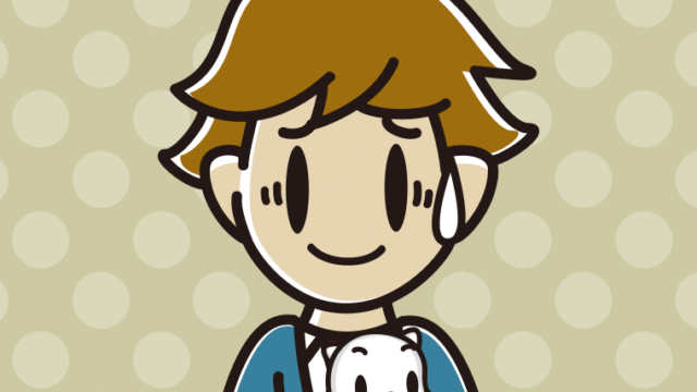 猫を抱いて苦笑いする男子高校生のイラスト【色、背景あり】PNG