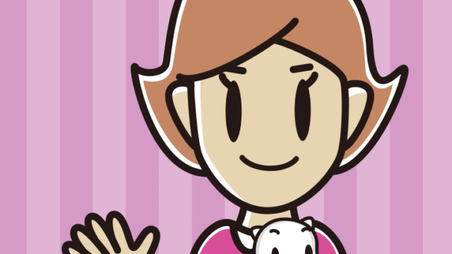 猫を抱いて手を振る女性のイラスト【色、背景あり】PNG