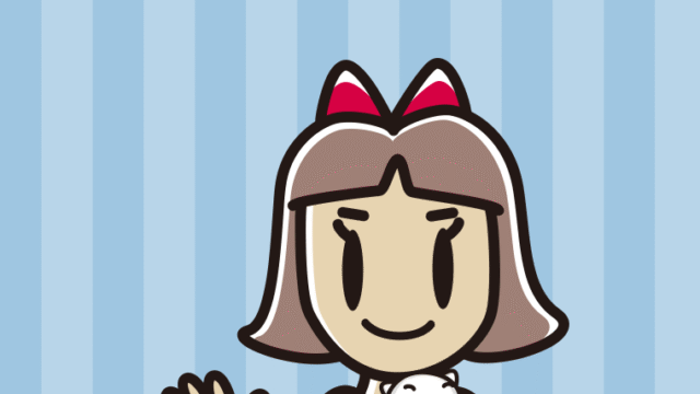 猫を抱いて手を振る小学生女子のイラスト【色、背景あり】PNG