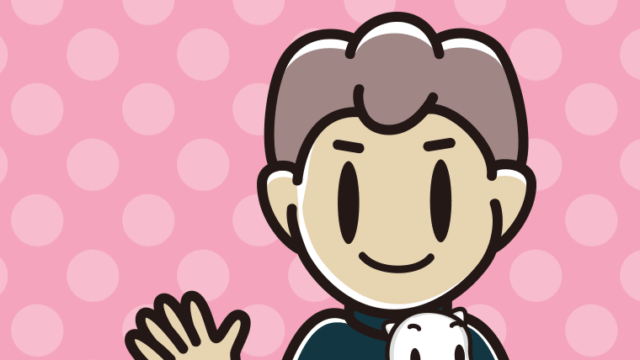 猫を抱いて手を振る男子中学生のイラスト【色、背景あり】PNG