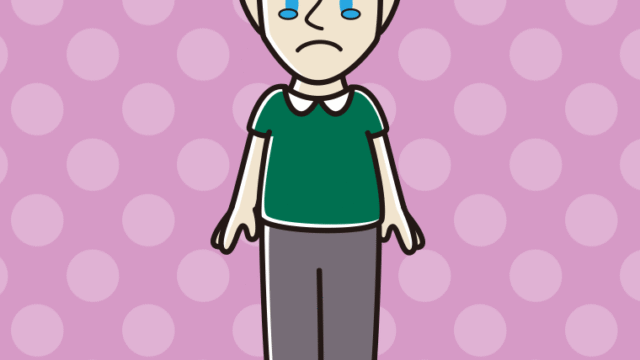 泣く外国人男性のイラスト【色、背景あり】PNG