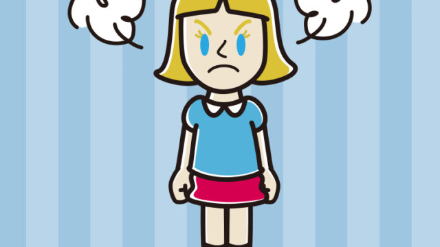 怒る外国人の女の子のイラスト【色、背景あり】PNG