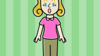 驚く外国人女性のイラスト【色、背景あり】PNG