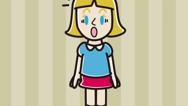 驚く外国人の女の子のイラスト【色、背景あり】PNG