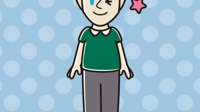 ウインクする外国人男性のイラスト【色、背景あり】PNG