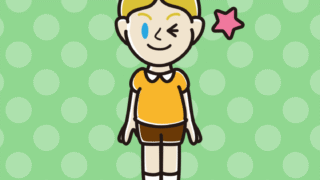 ウインクする外国人の男の子のイラスト【色、背景あり】PNG