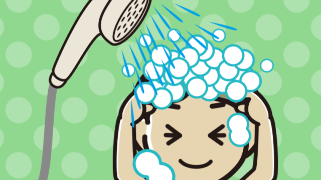 【フリー素材】シャワーを浴びる小学生男子のイラスト