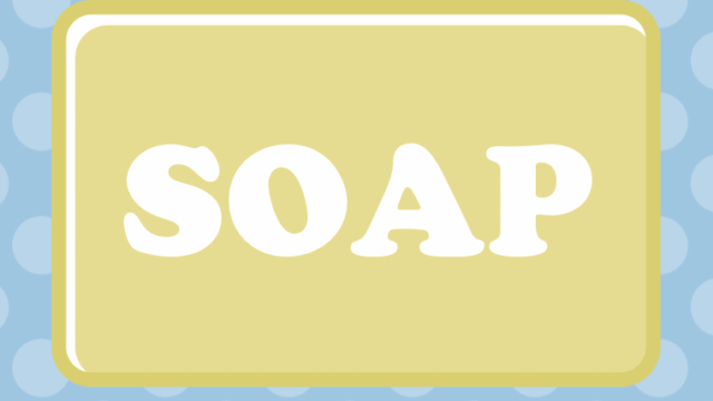 石鹸のイラスト【色、背景あり】PNG