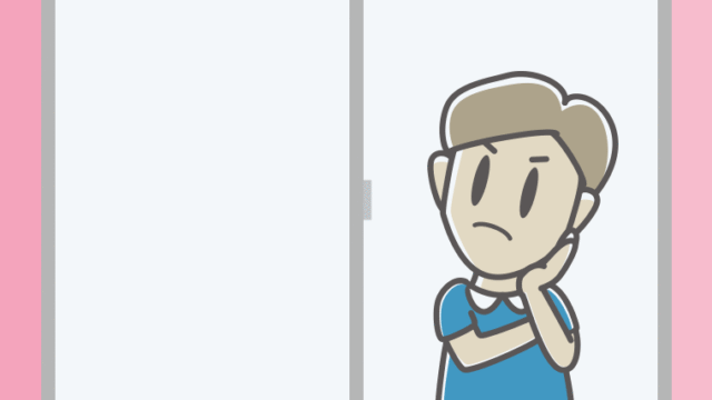 窓で考える男性のイラスト【色、背景あり】PNG