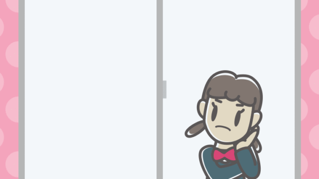 窓で考える女子中学生のイラスト【色、背景あり】PNG