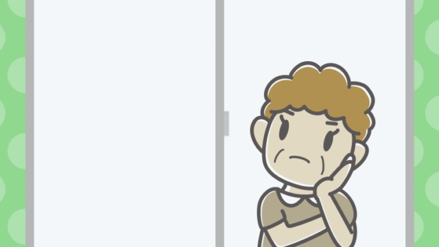 窓で考えるおばさんのイラスト【色、背景あり】PNG