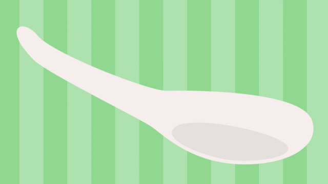 レンゲ（スプーン）のイラスト【色、背景あり】PNG