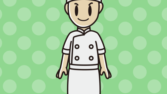 男性料理人のイラスト【色、背景あり】PNG