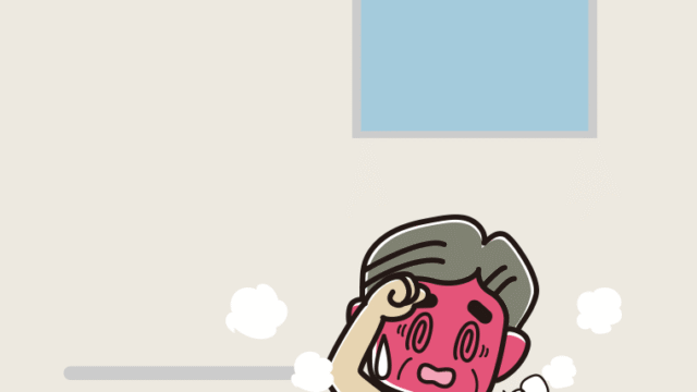 お風呂でのぼせるおじさんのイラスト【色、背景あり】PNG