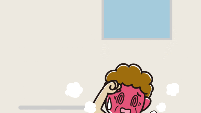 お風呂でのぼせるおばさんのイラスト【色、背景あり】PNG