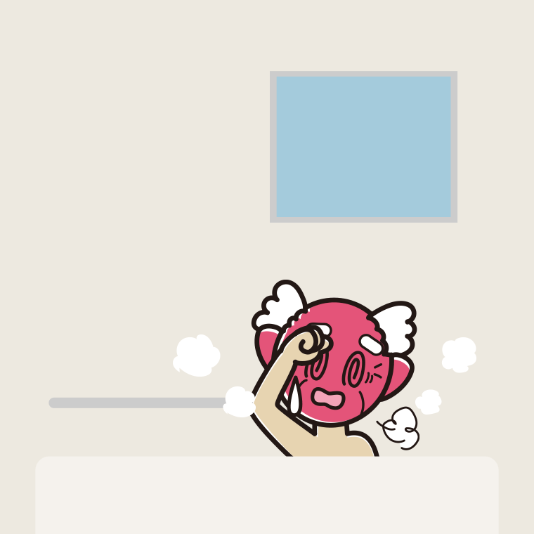 お風呂でのぼせるおじいさんのイラスト【色、背景あり】PNG