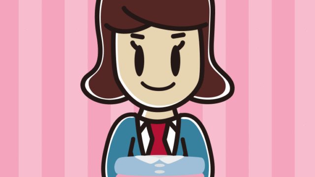 たたまれた洗濯物を持つ女子高校生のイラスト【色、背景あり】PNG