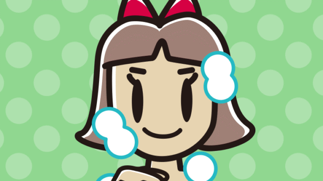 シャンプーを使う小学生女子のイラスト【色、背景あり】PNG