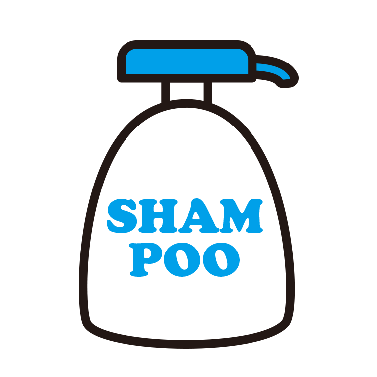 シャンプーのイラスト【色あり、背景なし】透過PNG