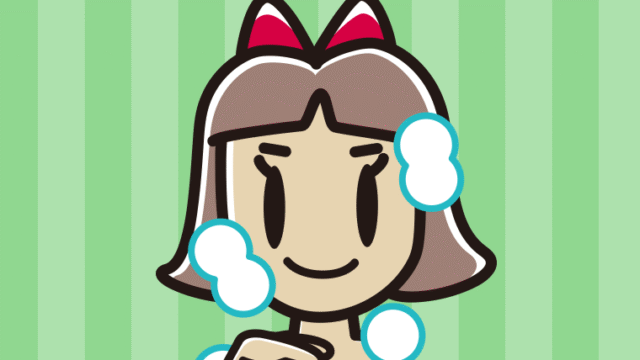 ボディソープを使う小学生女子のイラスト【色、背景あり】PNG