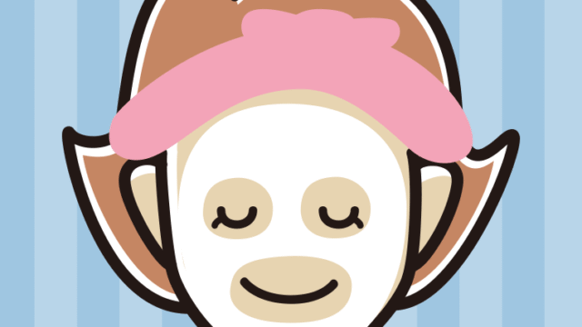 フェイスパックする女性のイラスト【色、背景あり】PNG