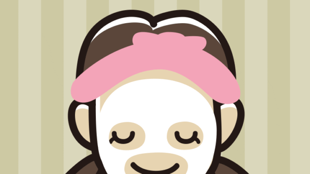 フェイスパックする女子中学生のイラスト【色、背景あり】PNG