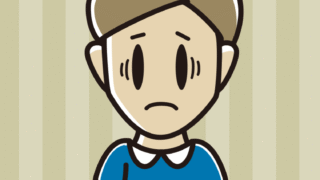 紅茶（ティーカップ）で困る男性のイラスト【色、背景あり】PNG