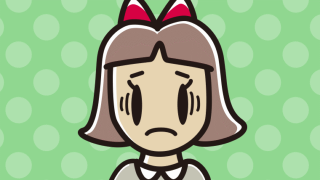 紅茶（ティーカップ）で困る小学生女子のイラスト【色、背景あり】PNG