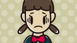 紅茶（ティーカップ）で困る女子中学生のイラスト【色、背景あり】PNG