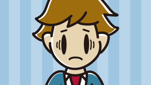 紅茶（ティーカップ）で困る男子高校生のイラスト【色、背景あり】PNG