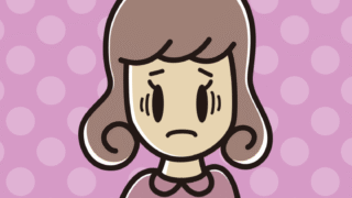 紅茶（ティーカップ）で困る女子大学生のイラスト【色、背景あり】PNG