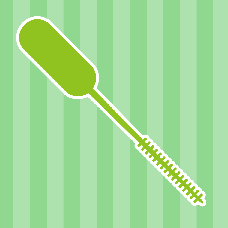 歯間ブラシのイラスト【色、背景あり】PNG