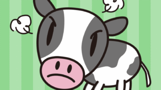 怒る牛ちゃんのイラスト【色、背景あり】PNG