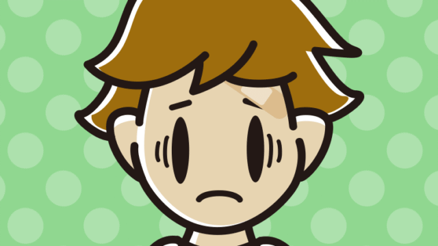 絆創膏を貼って困る男子高校生のイラスト【色、背景あり】PNG