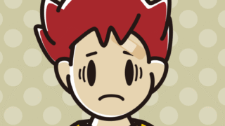 絆創膏を貼って困る男子大学生のイラスト【色、背景あり】PNG