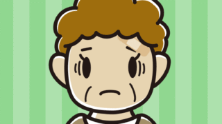 絆創膏を貼って困るおばさんのイラスト【色、背景あり】PNG