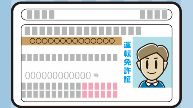 男性の運転免許証のイラスト【色、背景あり】PNG