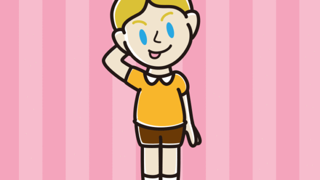 テヘヘな外国人の男の子のイラスト【色、背景あり】PNG