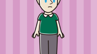 何かに気付く外国人男性のイラスト【色、背景あり】PNG