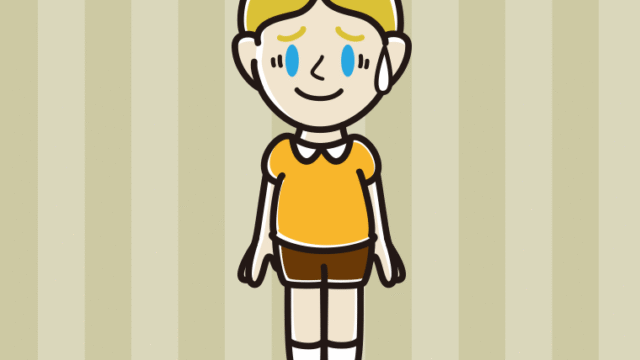 苦笑いする外国人の男の子のイラスト【色、背景あり】PNG