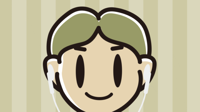 イヤホンをつけた小学生男子のイラスト【色、背景あり】PNG