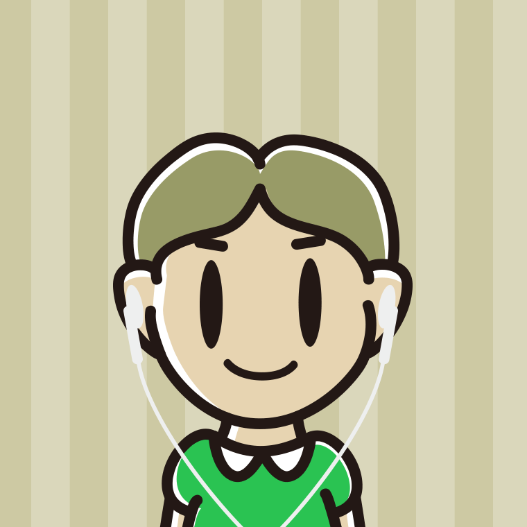 イヤホンをつけた小学生男子のイラスト【色、背景あり】PNG