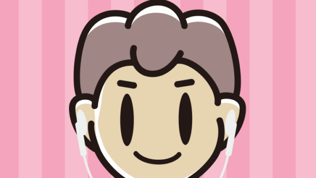 イヤホンをつけた男子中学生のイラスト【色、背景あり】PNG