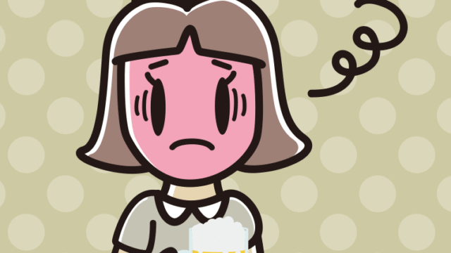 酔っぱらって困る小学生女子のイラスト【色、背景あり】PNG