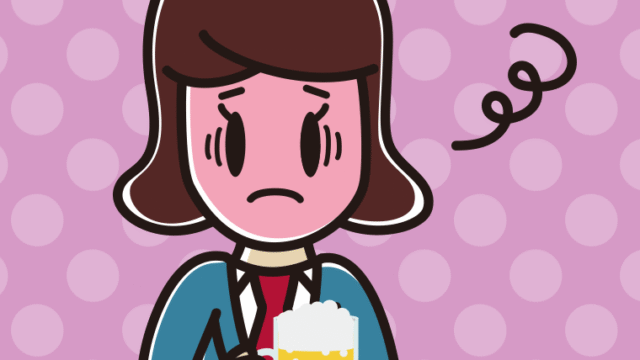 酔っぱらって困る女子高校生のイラスト【色、背景あり】PNG