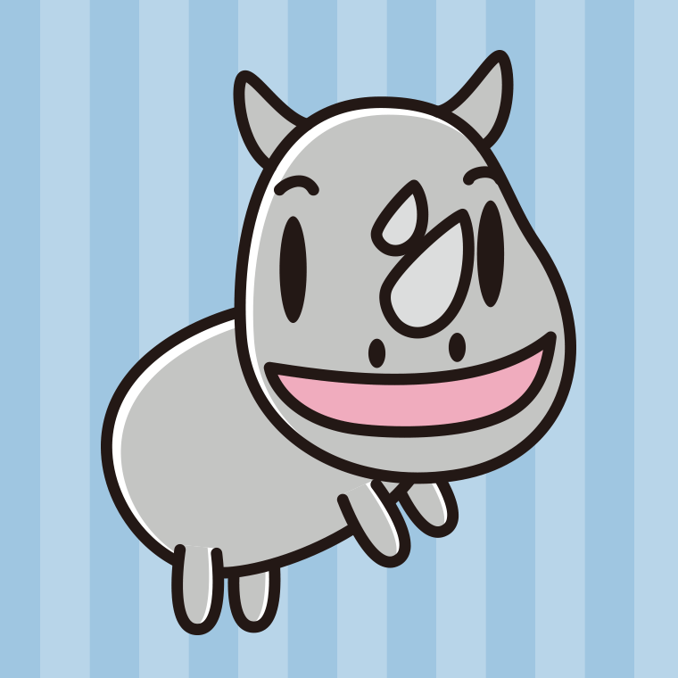 かわいいサイちゃんのイラスト【色、背景あり】PNG
