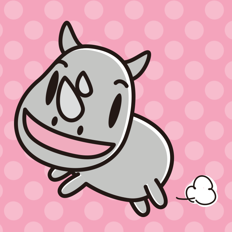 走るサイちゃんのイラスト【色、背景あり】PNG