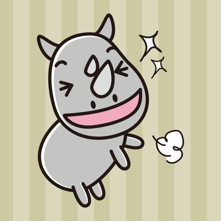 喜ぶサイちゃんのイラスト【色、背景あり】PNG