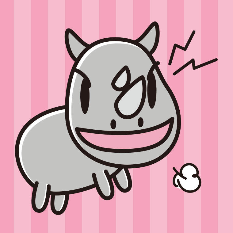 叫ぶサイちゃんのイラスト【色、背景あり】PNG